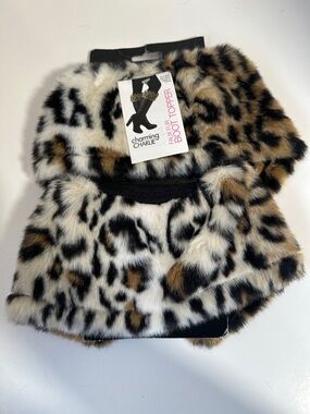 Charming Charlie animal print faux fur boot topper